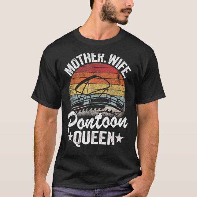 Mama Lago Maggiore Ehefrau Ponton Queen T-Shirt (Vorderseite)