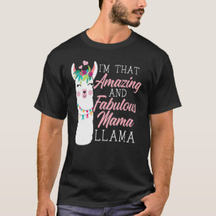 Mama Lama Alpaka Tier Lama Mutter T-Shirt