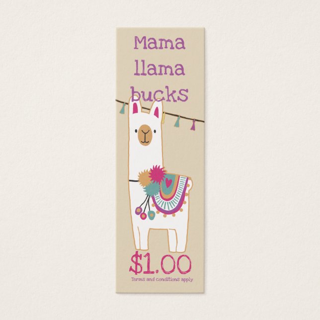 Mama Lama bucht Design (Vorderseite)