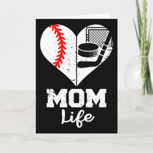 Mama Leben Herz Lustig Verkaufen Hockey Mama  Karte