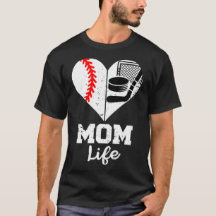 Mama Leben Herz Lustig Verkaufen Hockey Mama T-Shirt