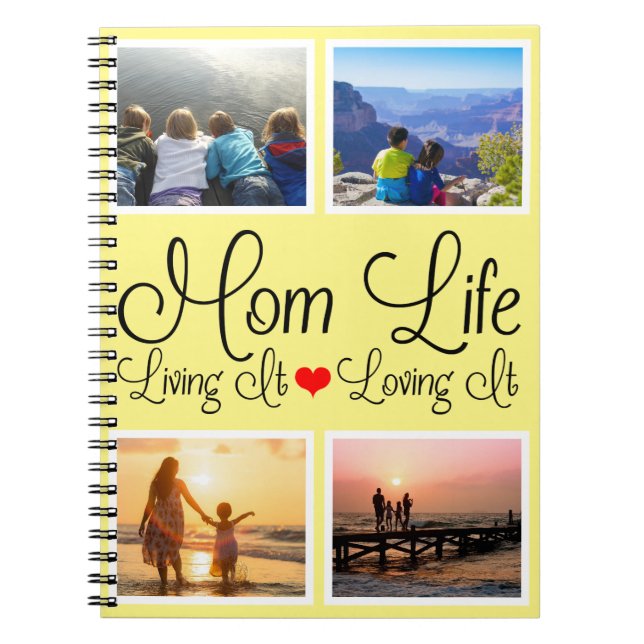 Mama Leben Mutter Tag Gelbes Foto Notizblock (Vorderseite)