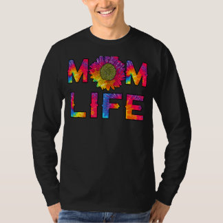 Mama Leben Sonnenblumen Gefärbte Krawatte Hippie M T-Shirt