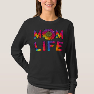 Mama Leben Sonnenblumen Gefärbte Krawatte Hippie M T-Shirt