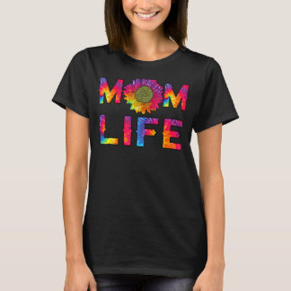 Mama Leben Sonnenblumen Gefärbte Krawatte Hippie M T-Shirt