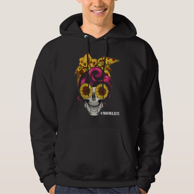 Mama Leben Sonnenblumen Muttertag Hoodie (Vorderseite)