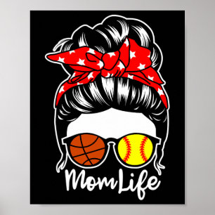 Mama Leben Unordentlicher Dutt Haare Softll Sketll Poster