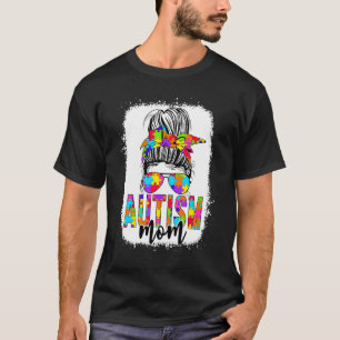 Mama Leben Unordentlicher Dutt   Sonnenbrille Band T-Shirt