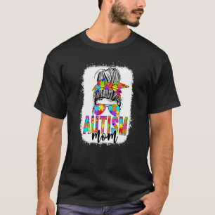Mama Leben Unordentlicher Dutt Sonnenbrille Banda T-Shirt