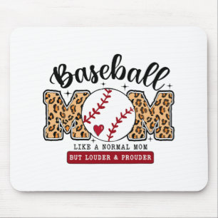 Mama Leopard Loud & Proud Baseball Mama Mama M Mousepad