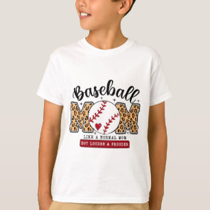 Mama Leopard Loud &amp; Proud Baseball Mama Mama M T-Shirt