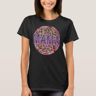 Mama Leopard Print Mama Jungs Mädchen Cool Mütter  T-Shirt