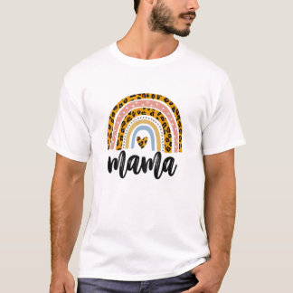 Mama Leopard Rainbow Gift für Junge Mutter Baby T-Shirt