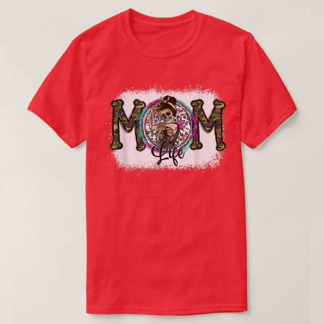 Mama Leopard Skeleton Camoue Mother T-Shirt (Design vorne)