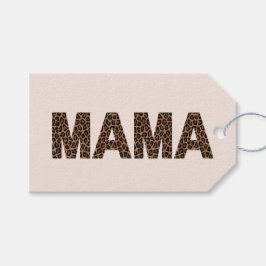 'Mama'-Leoparden-Design Soft Blush Beige Geburtsta Geschenkanhänger