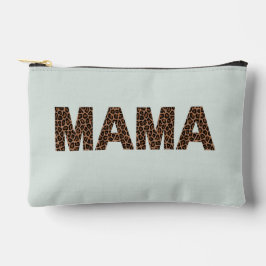 'Mama'-Leoparden-Design Soft Eucalyptus-Nebel Zubehörtasche