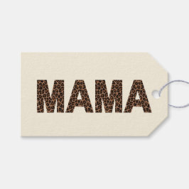 'Mama'-Leoparden-Design Trendiges Warmes Elfenbein Geschenkanhänger