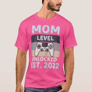 Mama Level entsperrt Est 2022 Mama Video Gamer Mut T-Shirt