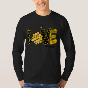 Mama Liebe Bier Herz Print Mama Leben T-Shirt