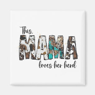 Mama Liebe ihre Herdenleopard-Kuh für Frauenmoth Magnet