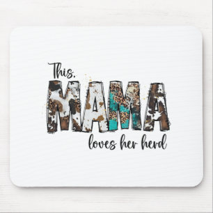 Mama Liebe ihre Herdenleopard-Kuh für Frauenmoth Mousepad