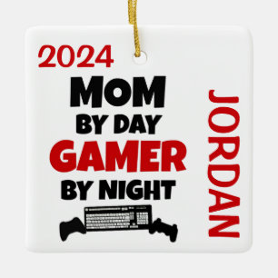 Mama Lieben Videospiele spielen Keramikornament