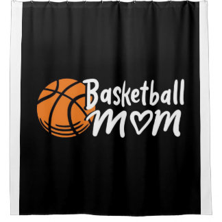 Mama liebt Basketball Duschvorhang