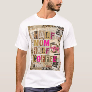Mama liebt Kaffee & Chaos Scrapbook Ästhetik T-Shirt