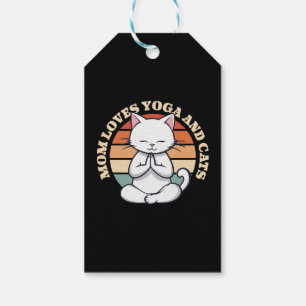 Mama liebt Katzen und Yoga Geschenkanhänger