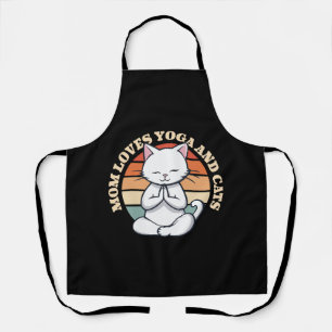 Mama liebt Katzen und Yoga Schürze