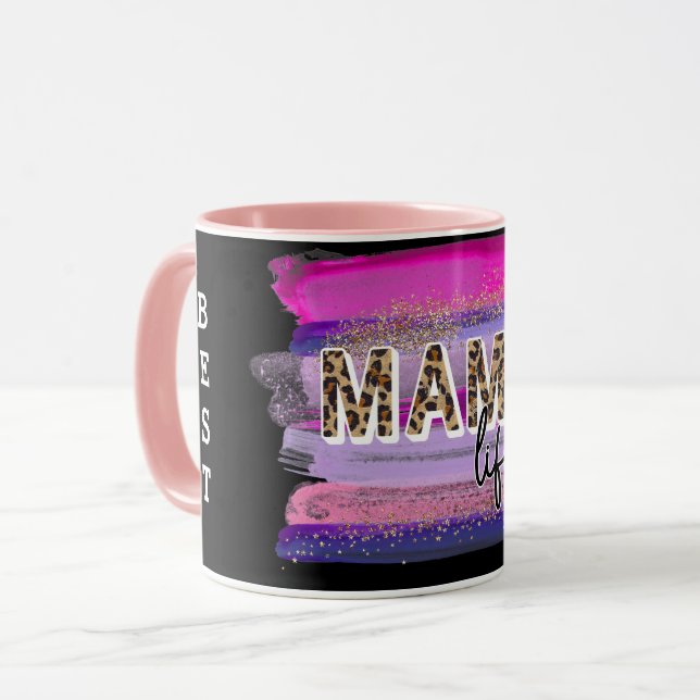 Mama Life am besten je anpassen Tasse (Vorderseite Links)