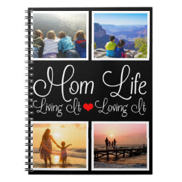 Mama Life Black Personalisiert Foto Notizblock