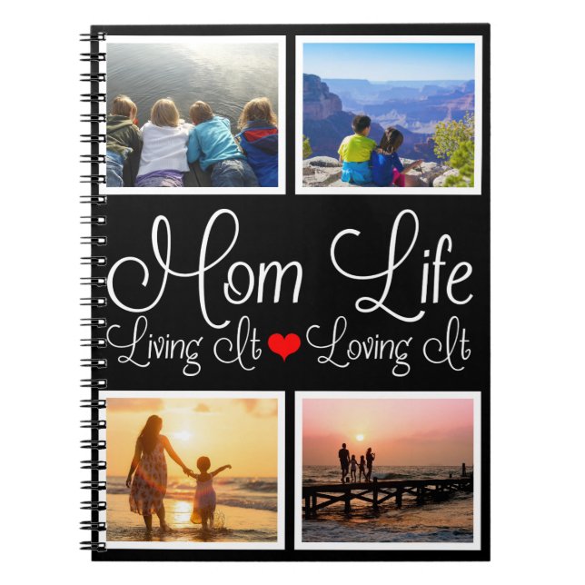 Mama Life Black Personalisiert Foto Notizblock (Vorderseite)