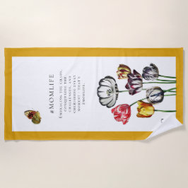 Mama Life Floral Butterfly Strandtuch