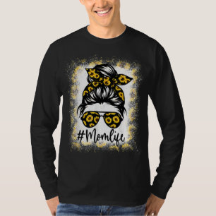 Mama Life gebleicht Mama Leben Sonnenblumen Messy T-Shirt