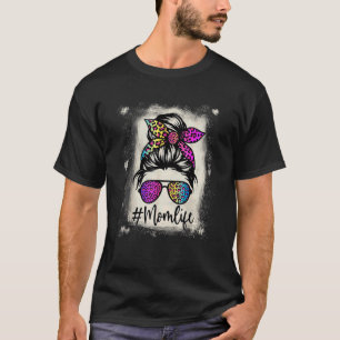 Mama Life gebleicht Rainbow Leopard Mama Mutter T-Shirt