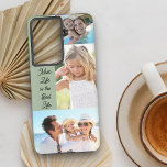 Mama Life ist das beste Leben 3 Foto Collage Green Samsung Galaxy Hülle<br><div class="desc">Benutzerdefinierte Foto-Handy-Gehäuse mit Foto Collage mit 3 Ihrer Lieblings-Fotos. Das Zitat lautet "Mama Life is the best life", das Sie bearbeiten können, wenn Sie möchten. Die Vorlage wurde für die Samsung Galaxy S21 Plus Gehäuse konzipiert - wenn Sie eine andere Groß-Gehäuse wählen, sollten Sie sicher sein, dass es in der...</div>