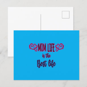 Mama Life ist das beste Leben Postkarte