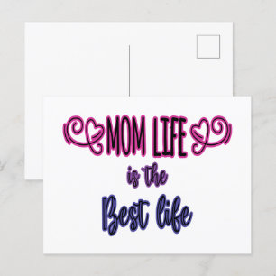 Mama Life ist das beste Leben Postkarte
