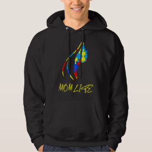 Mama Life Messy Bun Hair Autismus Hoodie