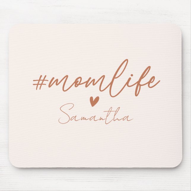 Mama Life - Rustikale Gestaltung Mousepad (Vorne)