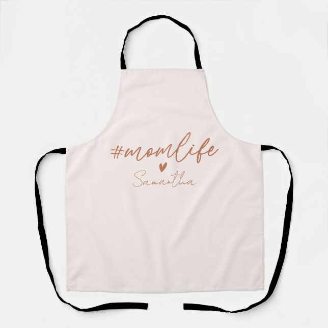 Mama Life - Rustikale Gestaltung Schürze (Vorderseite)