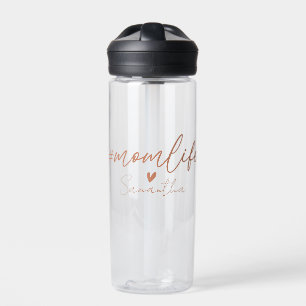 Mama Life - Rustikale Gestaltung Trinkflasche