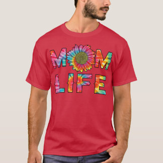 MAMA LIFE Sonnenblumen Gefärbte Krawatte Hippie Mo T-Shirt
