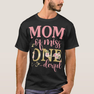 Mama Little Miss Onederful 1. Geburtstagsfamilie m T-Shirt
