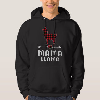 Mama Llama Christmas Pajama Red Kariert Buffalo Fa Hoodie