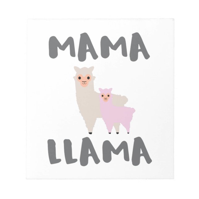 Mama Llama Mama Notizblock (Vorderseite)