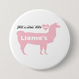 Mama Llama pink Liebe liama Button
