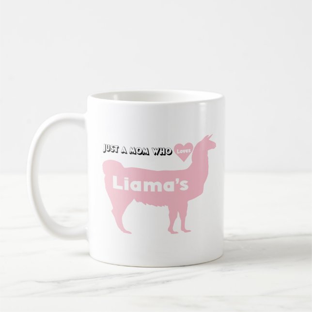 Mama Llama pink Liebe liama Kaffeetasse (Links)