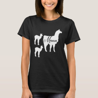 Mama Llama Silhouette Niedliche Mama Alpaca Llamas T-Shirt